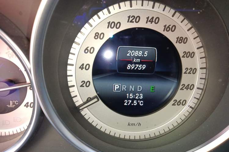 Used Mercedes-Benz C-Class 2013 C 180 Coupe Odometer Close Up