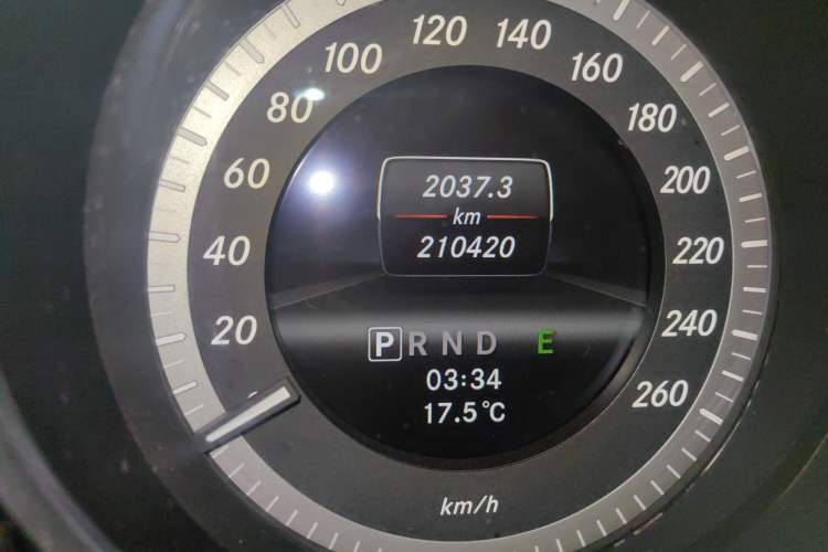 Used Mercedes-Benz C-Class 2013 C 180 CGI Classic Odometer Close Up