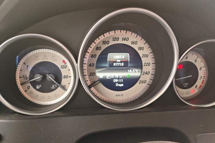 Used Mercedes-Benz C-Class 2013 C 260 CGI Elegant Model Odometer Close Up