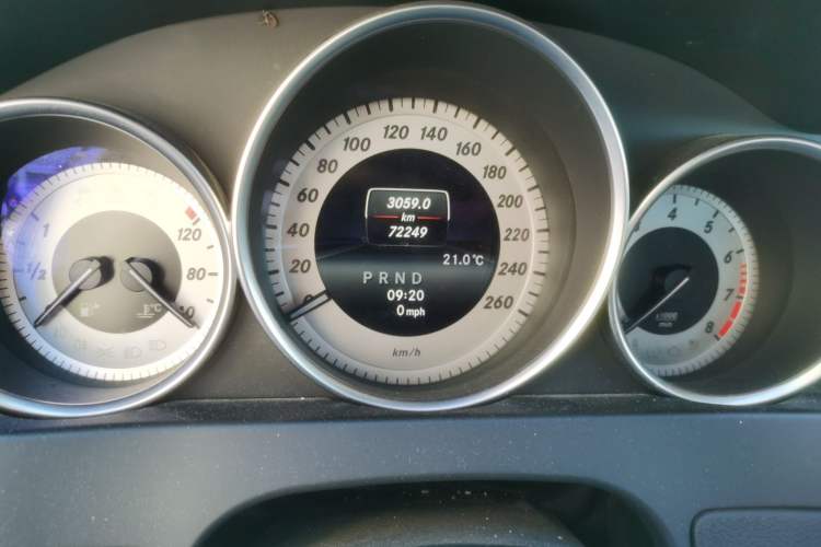 Used Mercedes-Benz C-Class 2013 C 180 Coupe Odometer Close Up