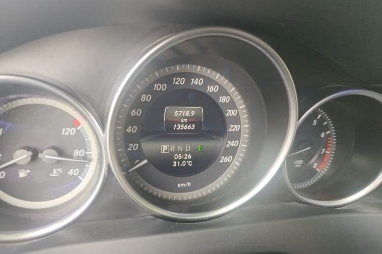 Used Mercedes-Benz C-Class 2013 C 180 Classic Grand Edition Odometer Close Up