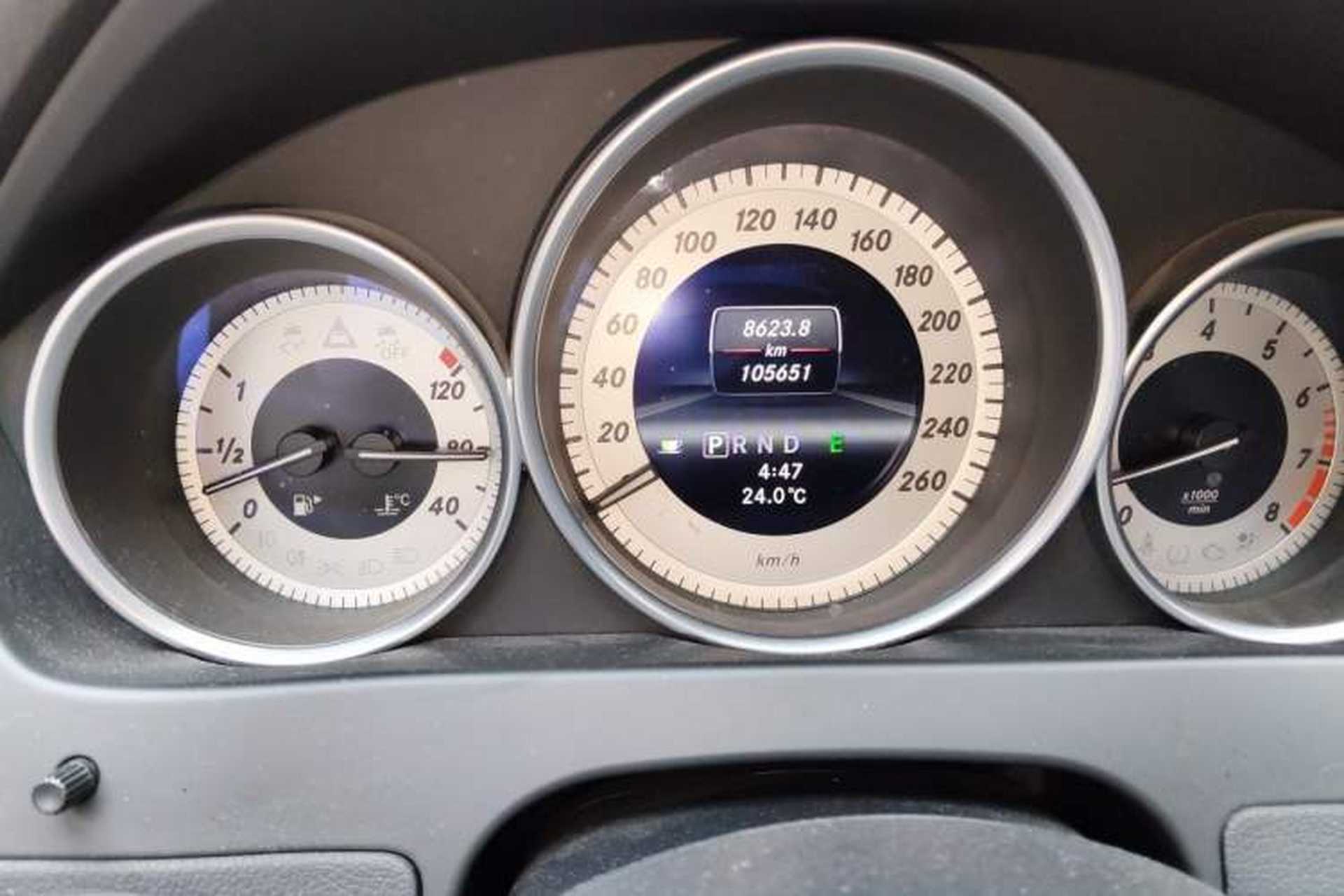 Used Mercedes-Benz C-Class 2013 C 260 CGI Fashion Model Odometer Close Up