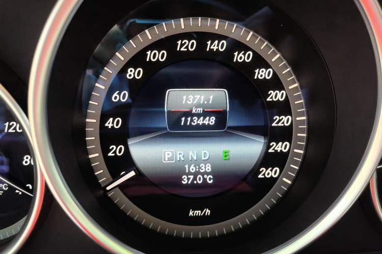 Used Mercedes-Benz C-Class 2013 C 180 CGI Classic Odometer Close Up