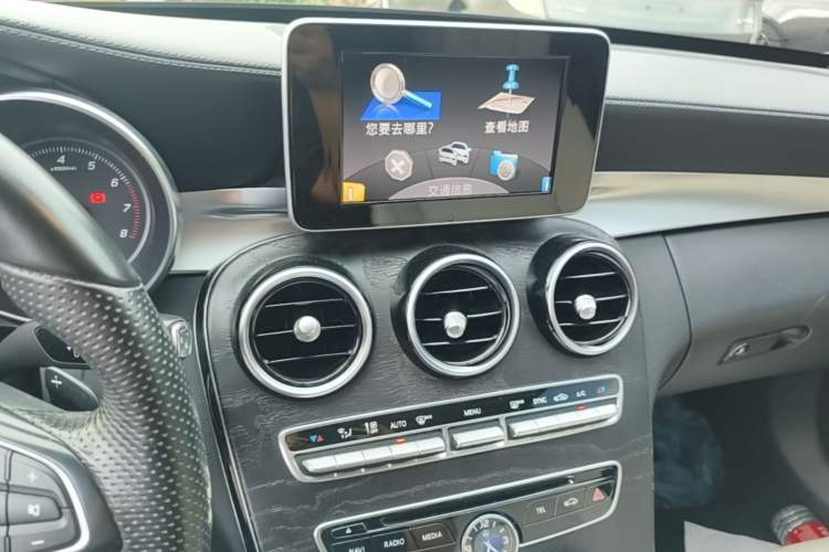Used Mercedes-Benz C-Class 2015 C 200 L Sport Edition Audio And AC Panel