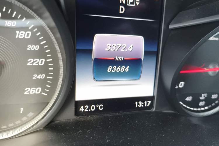 Used Mercedes-Benz C-Class 2015 C 200 Sport Edition Odometer Close Up