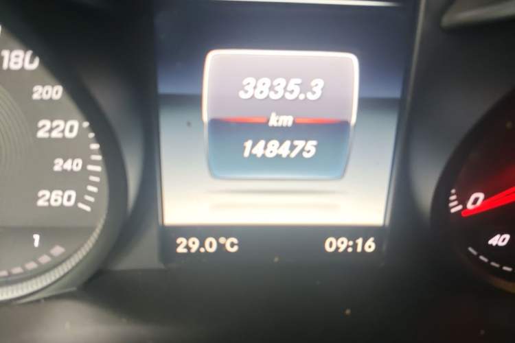 Used Mercedes-Benz C-Class 2015 C 180 L Odometer Close Up
