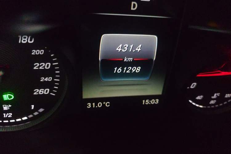 Used Mercedes-Benz C-Class 2015 C 200 L Sport Edition Odometer Close Up