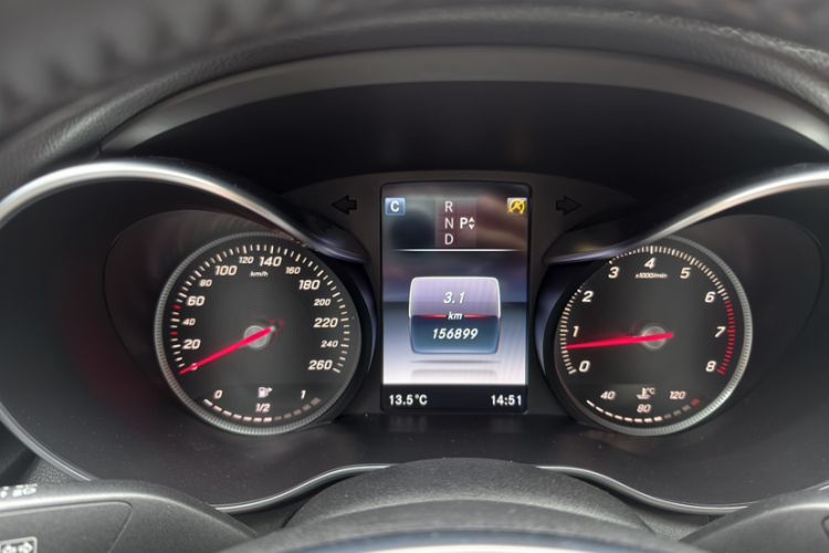 Used Mercedes-Benz C-Class 2015 C 200 Sport Edition Odometer Close Up
