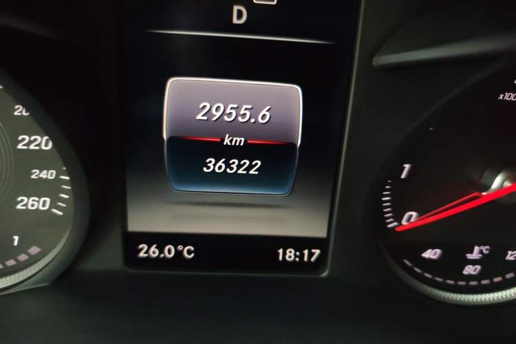 Used Mercedes-Benz C-Class 2015 C 200 Sport Edition Odometer Close Up