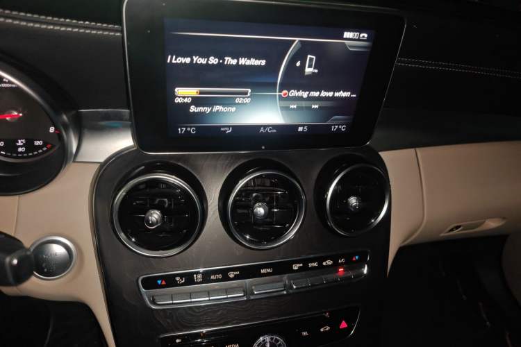 Used Mercedes-Benz C-Class 2015 C 260 L Sport Edition Audio And AC Panel