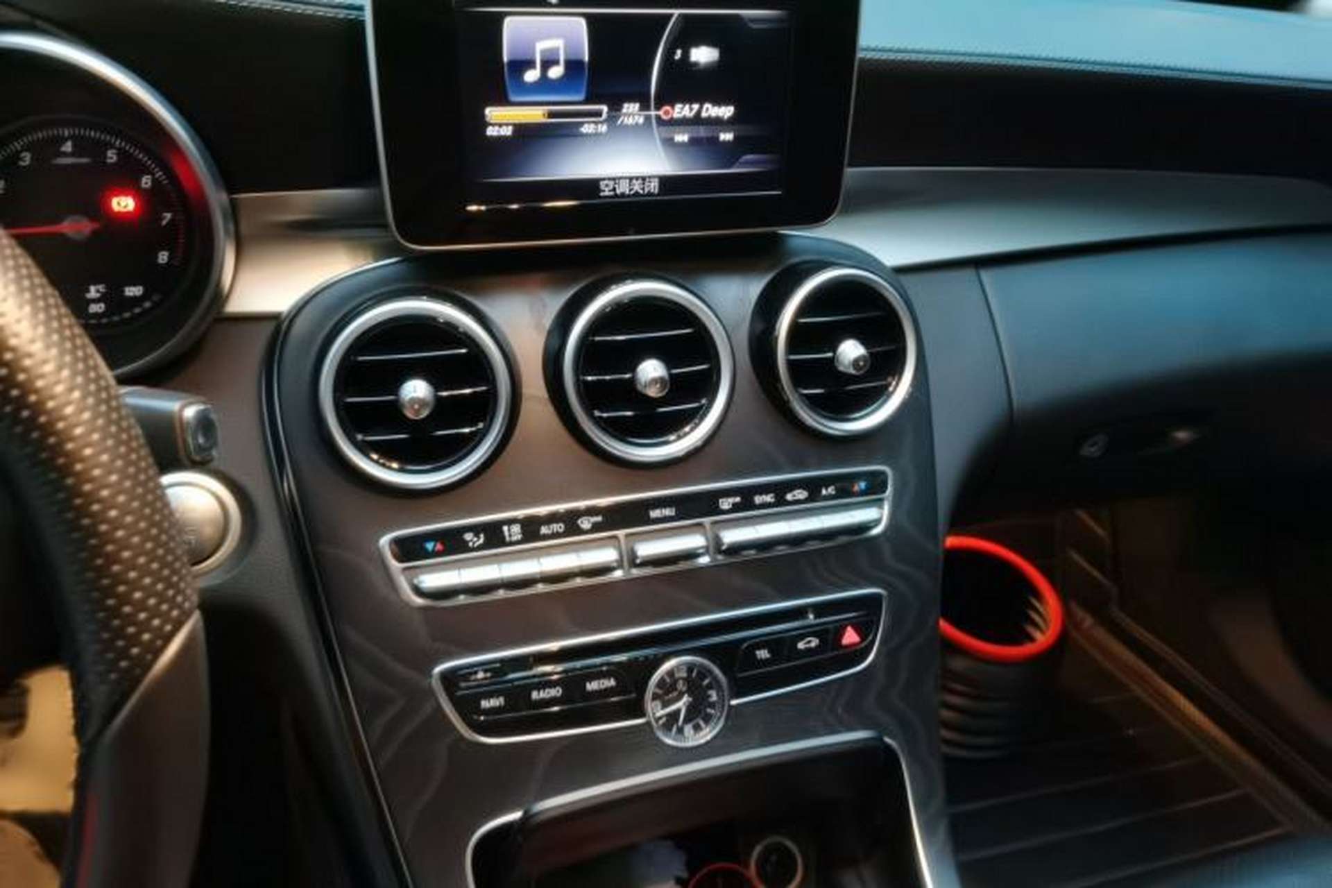 Used Mercedes-Benz C-Class 2015 C 200 L Sport Edition Audio And AC Panel