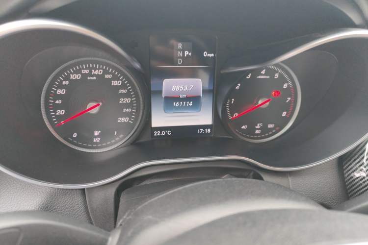 Used Mercedes-Benz C-Class 2015 C 300 Sport Edition Odometer Close Up