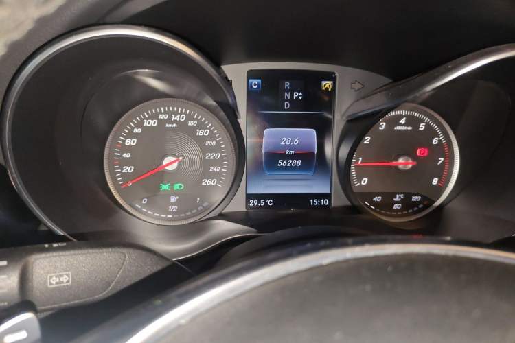 Used Mercedes-Benz C-Class 2015 C 200 Sport Edition Odometer Close Up