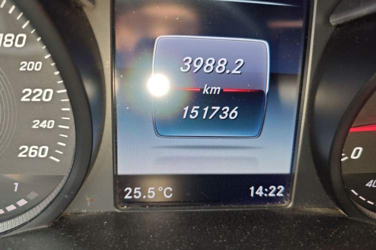 Used Mercedes-Benz C-Class 2015 C 200 Sport Edition Odometer Close Up