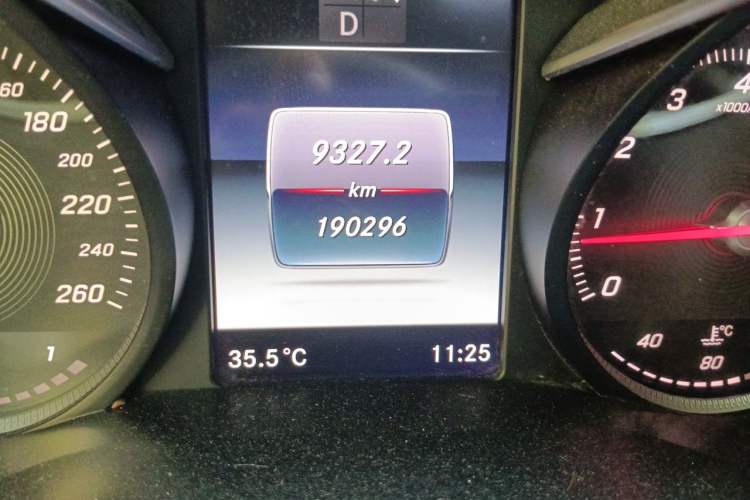 Used Mercedes-Benz C-Class 2015 Facelift C 180 L Odometer Close Up