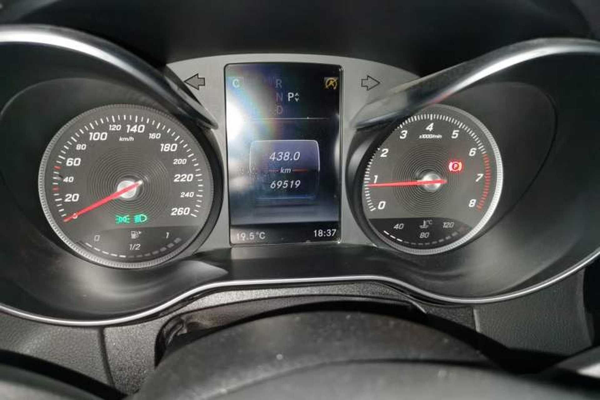 Used Mercedes-Benz C-Class 2015 C 200 Sport Edition 4MATIC Odometer Close Up