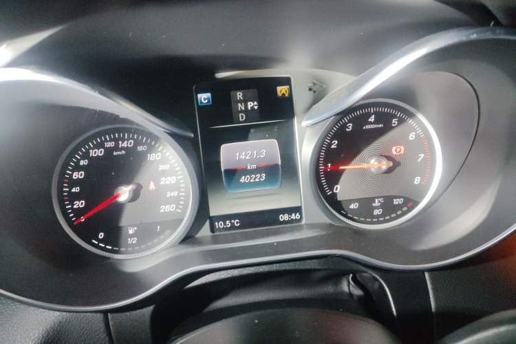 Used Mercedes-Benz C-Class 2016 C 200 Coupe Odometer Close Up
