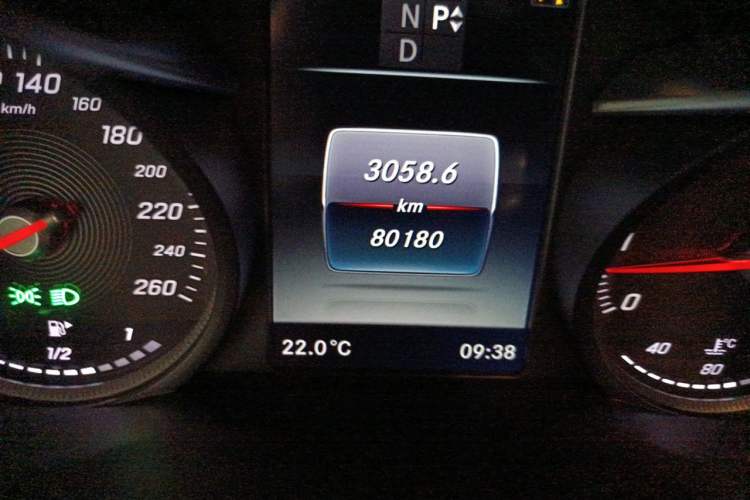 Used Mercedes-Benz C-Class 2016 C 200 Coupe Odometer Close Up