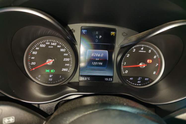 Used Mercedes-Benz C-Class 2016 C 200 4MATIC Coupe Odometer Close Up