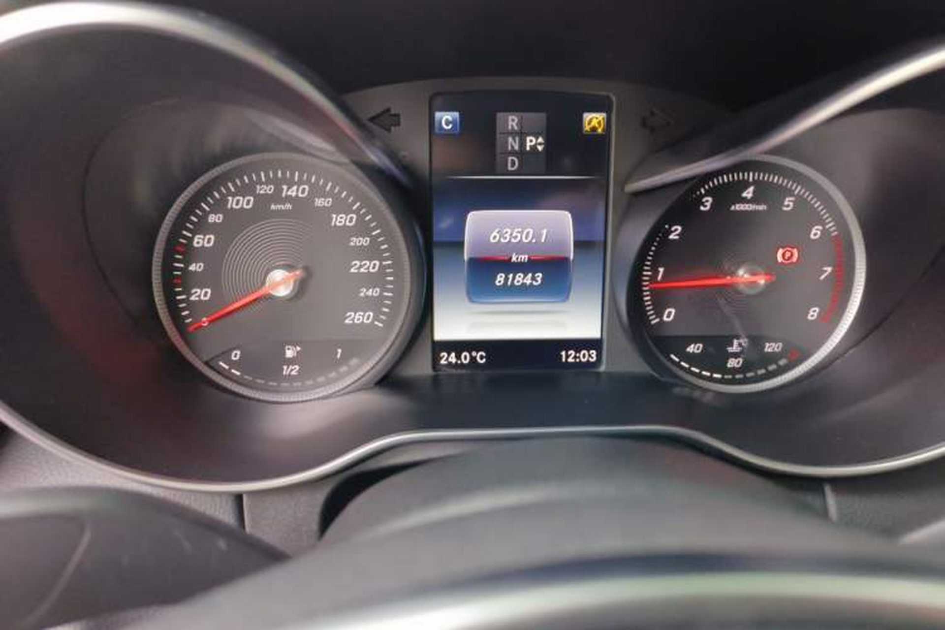 Used Mercedes-Benz C-Class 2016 C 200 Sport Edition 4MATIC Odometer Close Up