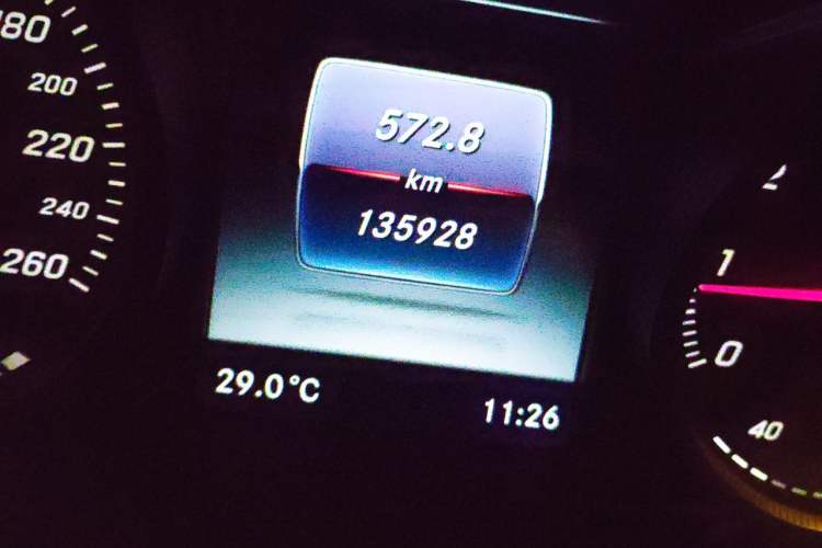 Used Mercedes-Benz C-Class 2016 C 180 L Sport Edition Odometer Close Up