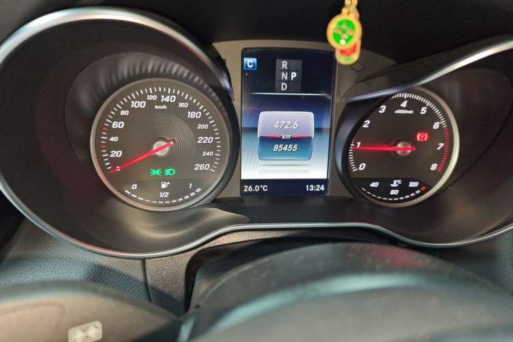 Used Mercedes-Benz C-Class 2016 C 200 4MATIC Coupe Odometer Close Up