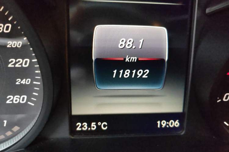 Used Mercedes-Benz C-Class 2016 C 200 Sport Edition Odometer Close Up