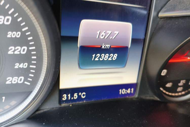 Used Mercedes-Benz C-Class 2016 C 200 Sport Edition Odometer Close Up