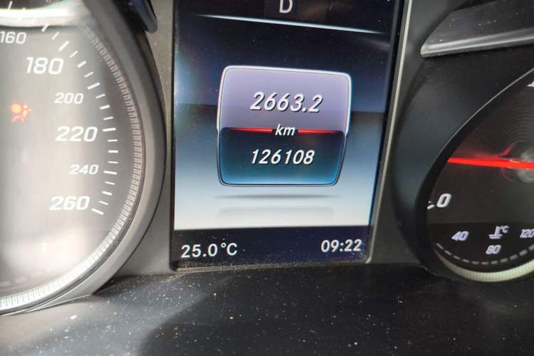 Used Mercedes-Benz C-Class 2016 C 200 Coupe Odometer Close Up