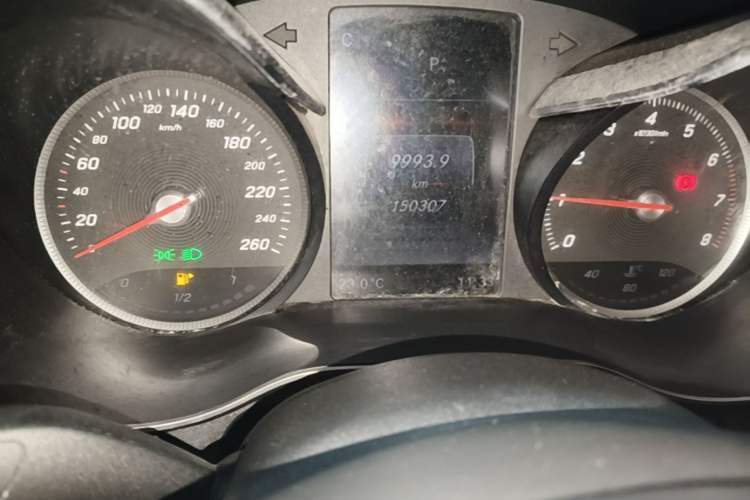 Used Mercedes-Benz C-Class 2016 C 200 Sport Edition Odometer Close Up