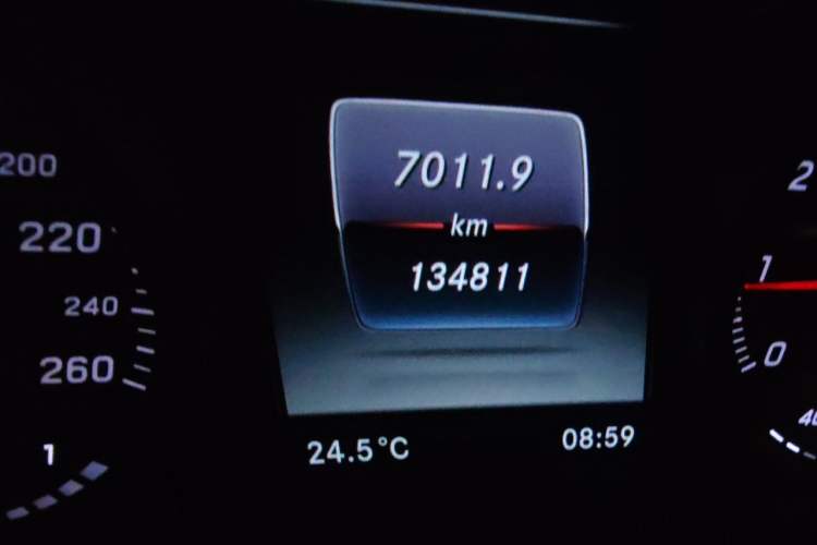 Used Mercedes-Benz C-Class 2016 C 200 Coupe Odometer Close Up