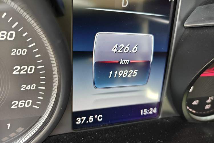 Used Mercedes-Benz C-Class 2016 C 200 L 4MATIC Sport Edition Odometer Close Up