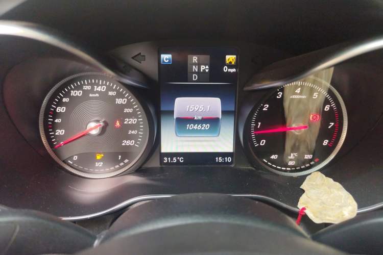 Used Mercedes-Benz C-Class 2016 C 200 Sport Edition Odometer Close Up