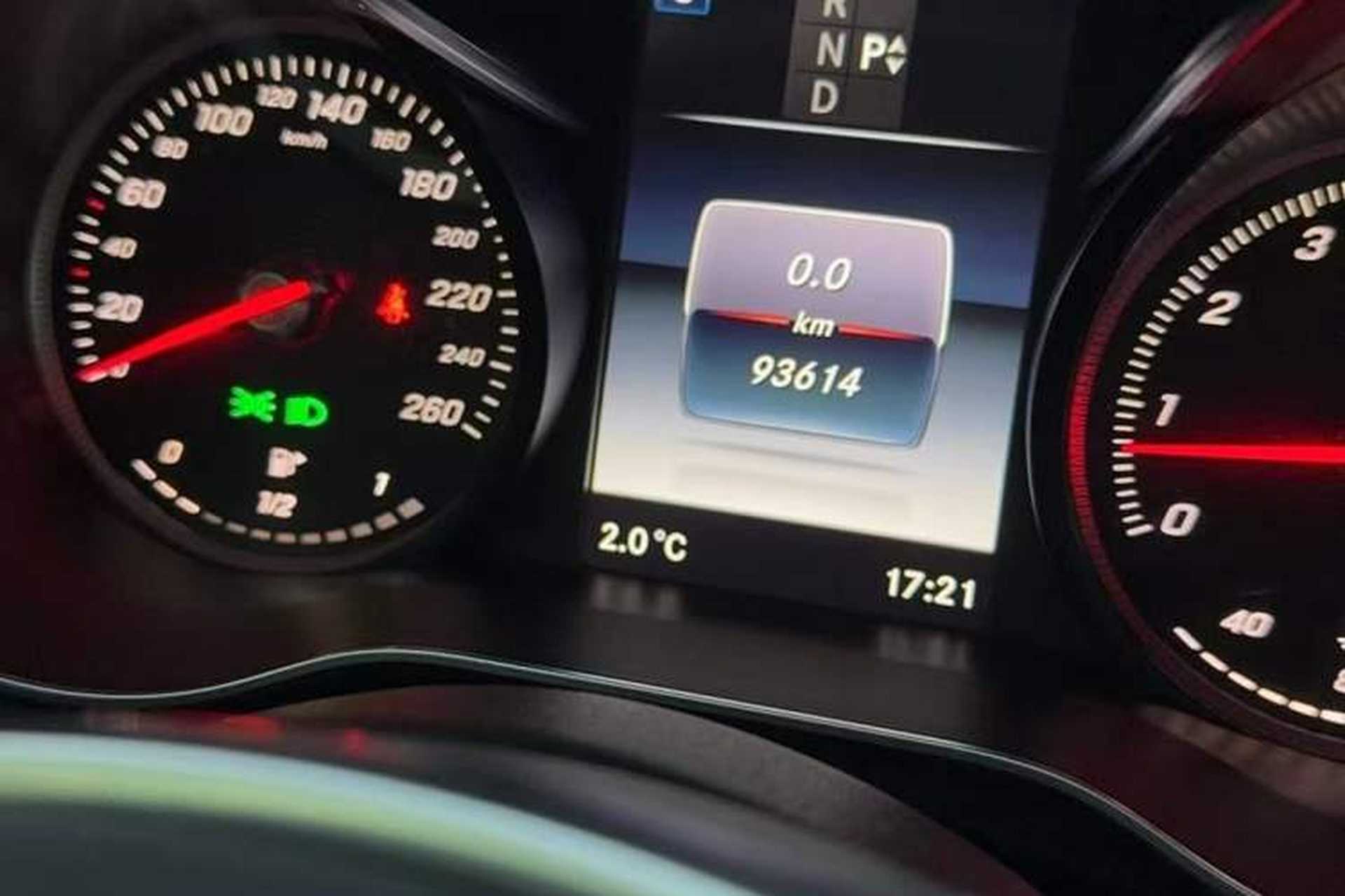 Used Mercedes-Benz C-Class 2016 C 200 Sport Edition Odometer Close Up