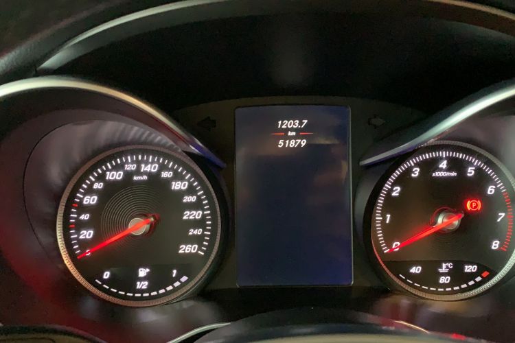 Used Mercedes-Benz C-Class 2016 C 200 Coupe Odometer Close Up