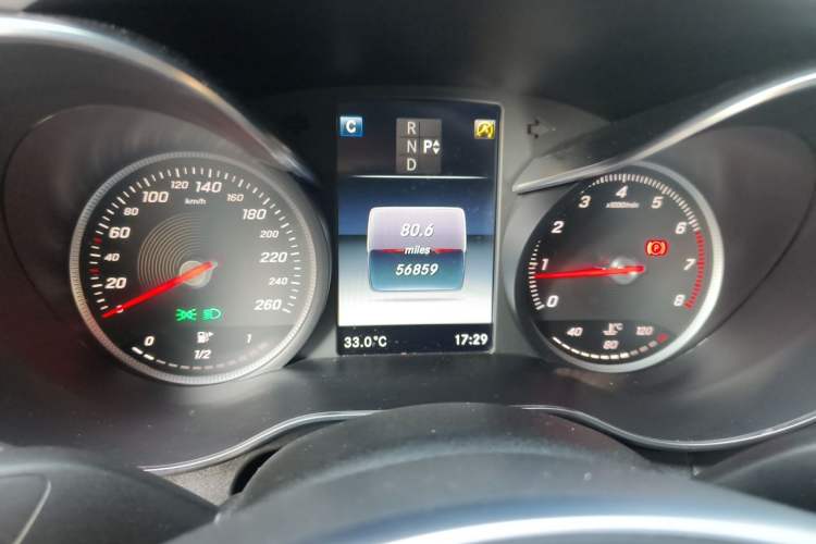 Used Mercedes-Benz C-Class 2016 C 200 Sport Edition Odometer Close Up
