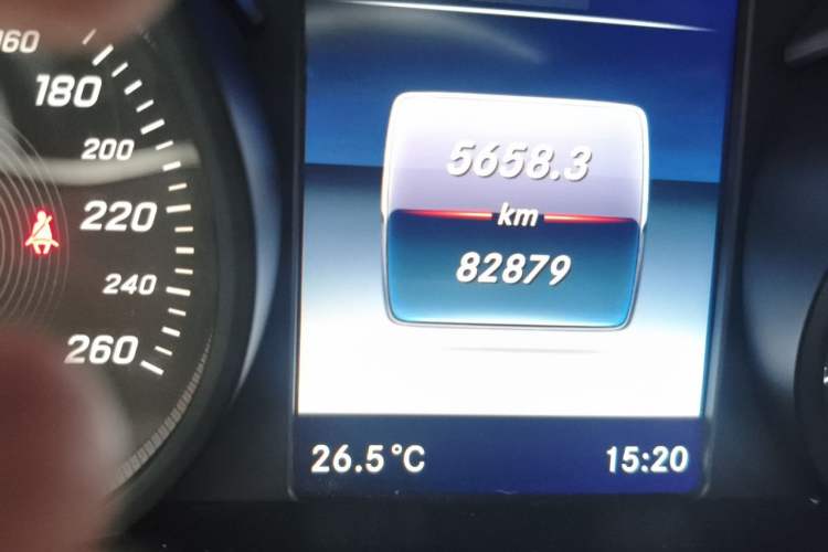 Used Mercedes-Benz C-Class 2016 C 200 Sport Edition Odometer Close Up