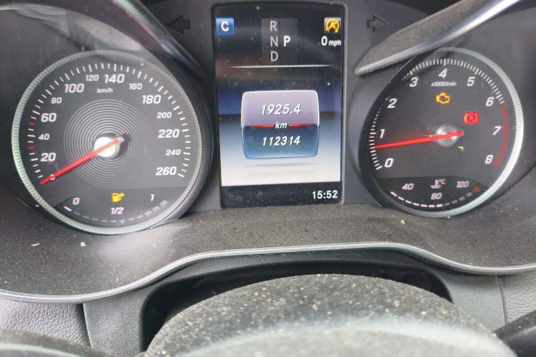 Used Mercedes-Benz C-Class 2017 Restyled C 200 Sport Edition Odometer Close Up