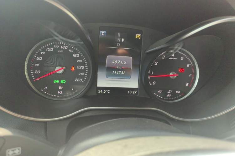 Used Mercedes-Benz C-Class 2017 C 200 4MATIC Coupe Odometer Close Up