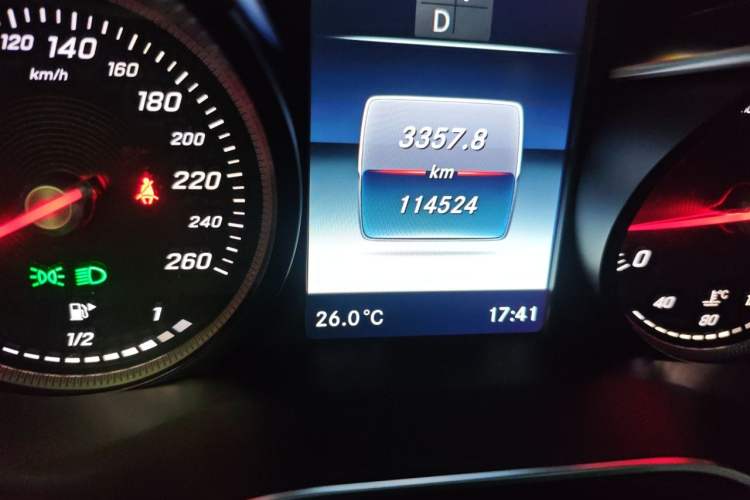 Used Mercedes-Benz C-Class 2017 Restyled C 200 Sport Edition Odometer Close Up