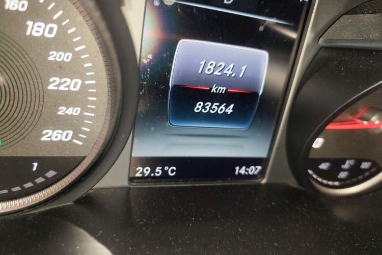 Used Mercedes-Benz C-Class 2017 Restyled C 200 Sport Edition Odometer Close Up