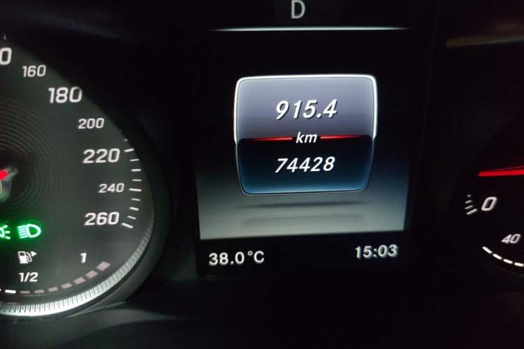 Used Mercedes-Benz C-Class 2017 C 200 Sport Edition Odometer Close Up