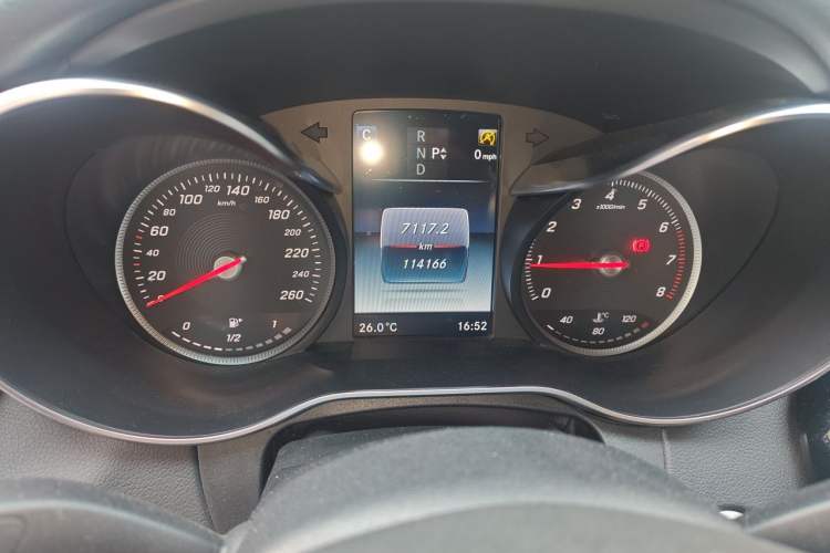 Used Mercedes-Benz C-Class 2017 C 200 Sport Edition Odometer Close Up