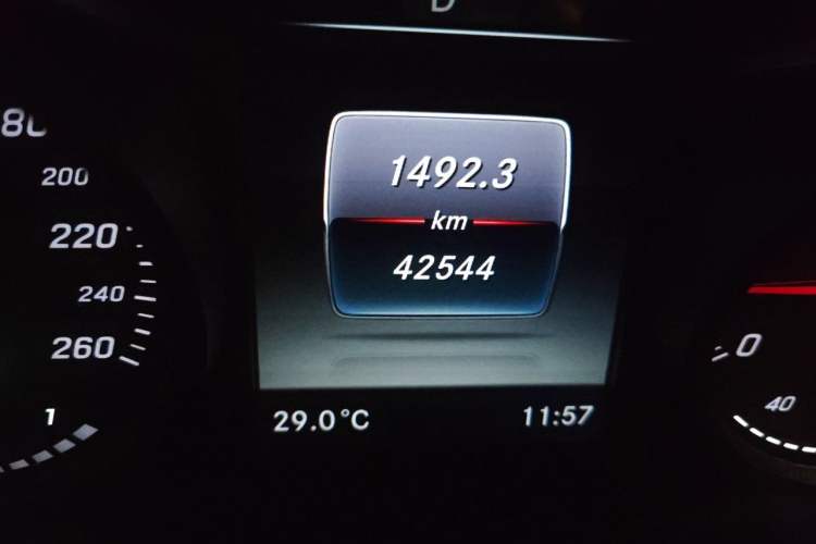 Used Mercedes-Benz C-Class 2017 Facelift C 200 Coupe Odometer Close Up