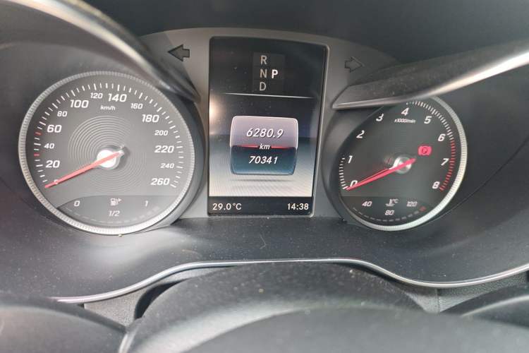 Used Mercedes-Benz C-Class 2017 C 200 Sport Edition Odometer Close Up