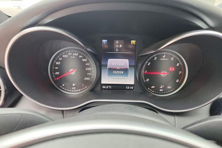Used Mercedes-Benz C-Class 2017 C 200 Sport Edition Odometer Close Up