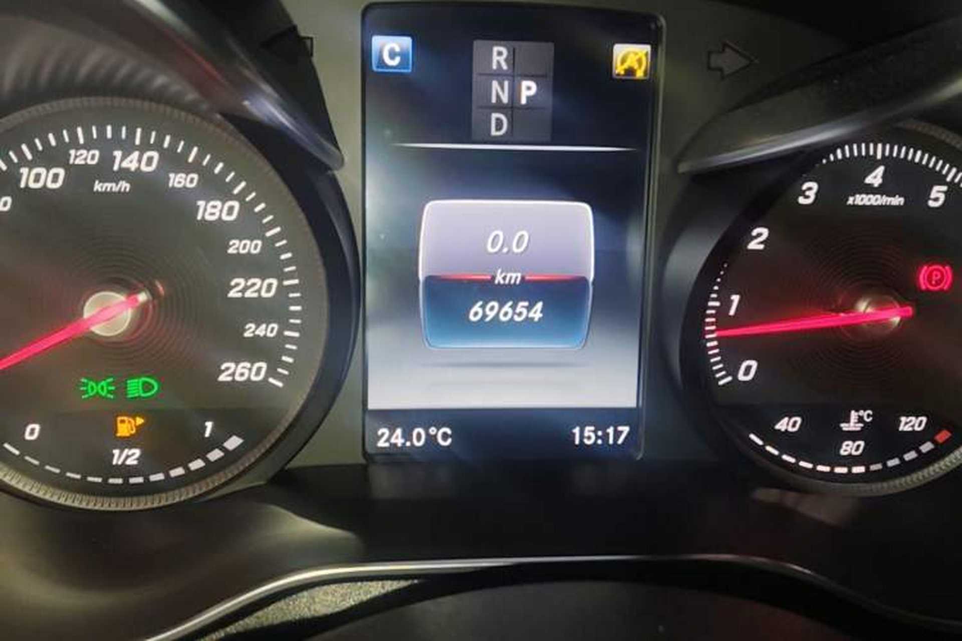 Used Mercedes-Benz C-Class 2017 C 200 Sport Edition Odometer Close Up