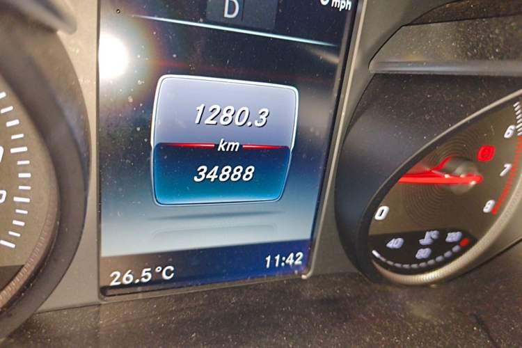Used Mercedes-Benz C-Class 2017 Restyled C 200 Sport Edition Odometer Close Up