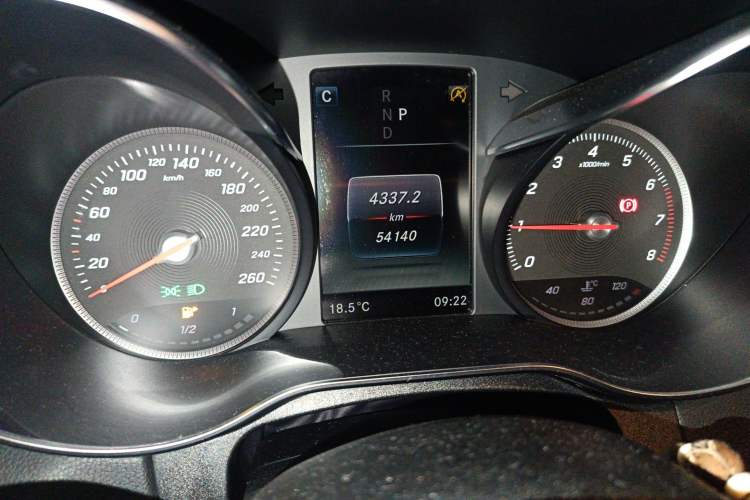 Used Mercedes-Benz C-Class 2017 Facelifted C 180 L Stylish Edition Odometer Close Up