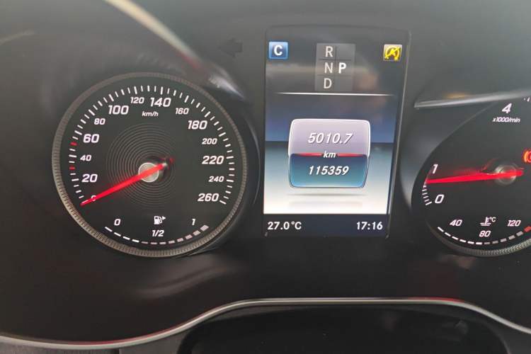 Used Mercedes-Benz C-Class 2017 Restyled C 200 Sport Edition Odometer Close Up